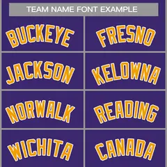 Custom Purple Yellow-White Classic Casual Basketball Jersey 3