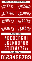 Custom Red White Classic Basketball Jersey 2
