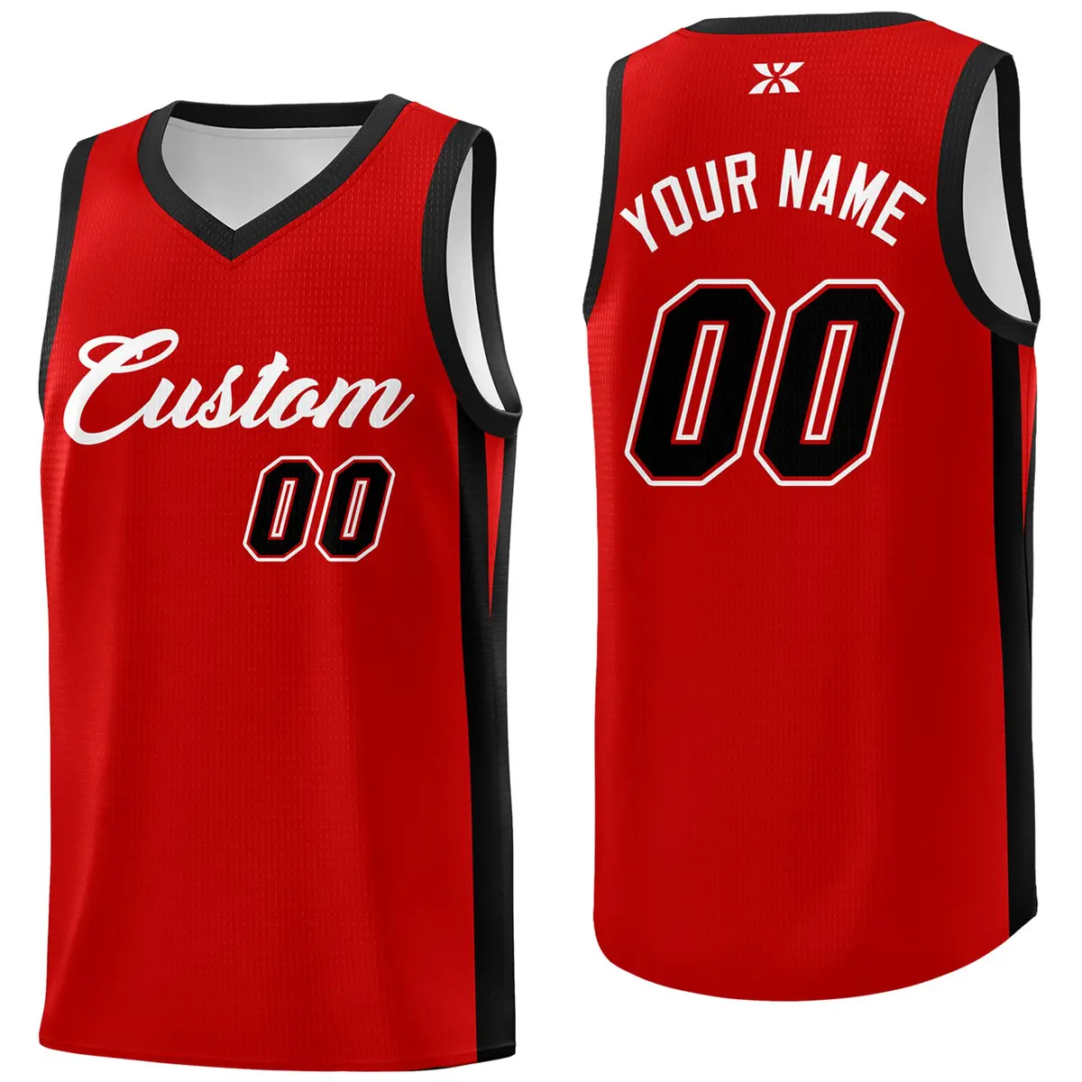 Custom Red White Classic Basketball Jersey