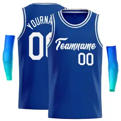 Custom Royal White Classic Casual Basketball Jersey