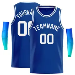 Custom Royal White Classic Casual Basketball Jersey