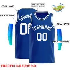 Custom Royal White Classic Casual Basketball Jersey 2