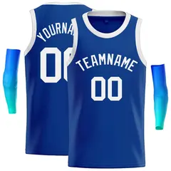 Custom Royal White Classic Casual Basketball Jersey