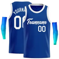 Custom Royal White Classic Casual Basketball Jersey