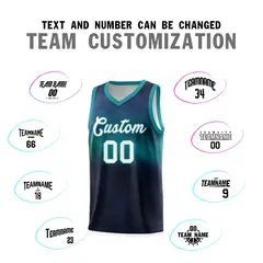 Custom Teal White Tie Dye Sports Basketball Jersey 3