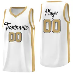 Custom White Classic Mesh Sport Basketball Jersey