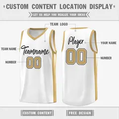 Custom White Classic Mesh Sport Basketball Jersey 2