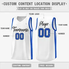 Custom White Classic Mesh Sport Basketball Jersey 2