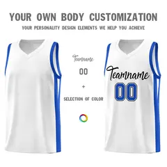 Custom White Classic Mesh Sport Basketball Jersey 3