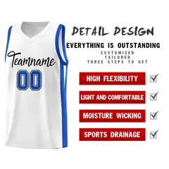 Custom White Classic Mesh Sport Basketball Jersey 4