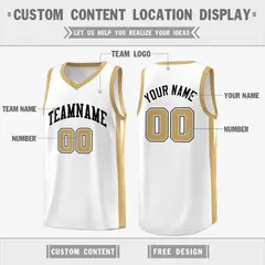 Custom White Classic Mesh Sport Basketball Jersey 2