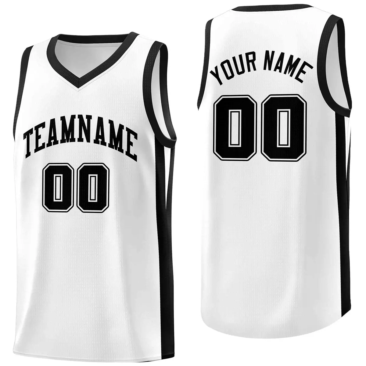 Custom White Classic Mesh Sport Basketball Jersey
