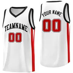 Custom White Classic Mesh Sport Basketball Jersey