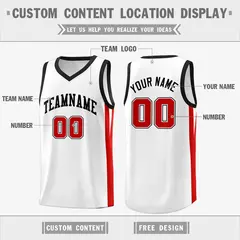 Custom White Classic Mesh Sport Basketball Jersey 2