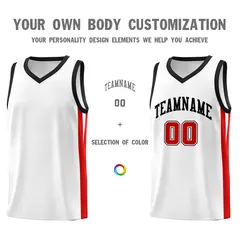 Custom White Classic Mesh Sport Basketball Jersey 3