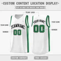 Custom White Classic Mesh Sport Basketball Jersey 2
