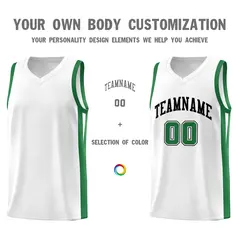 Custom White Classic Mesh Sport Basketball Jersey 3