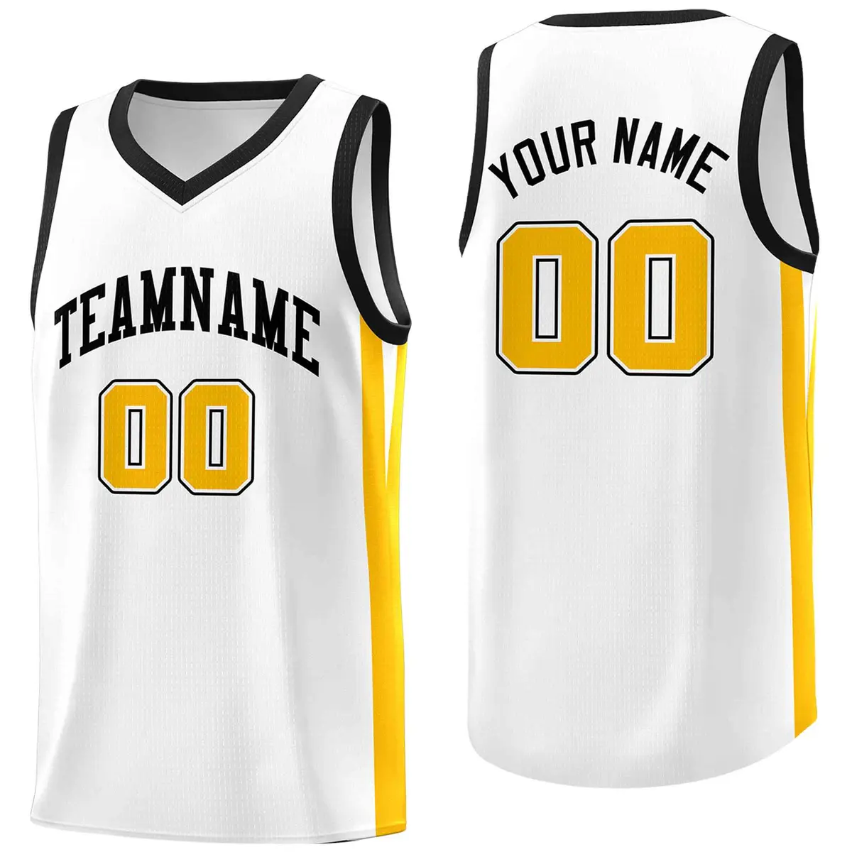Custom White Classic Mesh Sport Basketball Jersey
