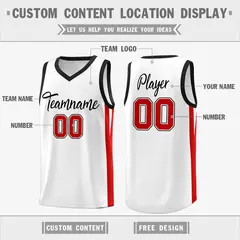 Custom White Classic Mesh Sport Basketball Jersey 2