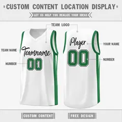 Custom White Classic Mesh Sport Basketball Jersey 2