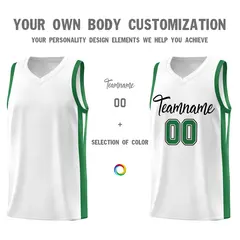 Custom White Classic Mesh Sport Basketball Jersey 3