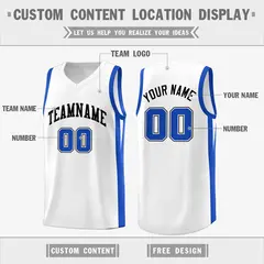 Custom White Classic Mesh Sport Basketball Jersey 2