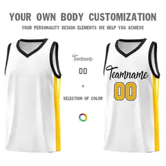 Custom White Classic Mesh Sport Basketball Jersey 3