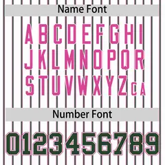 Custom White Pink Tricolor Stripe Authentic Baseball Jersey 4