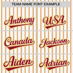 Custom White Red Tricolor Stripe Authentic Baseball Jersey 3