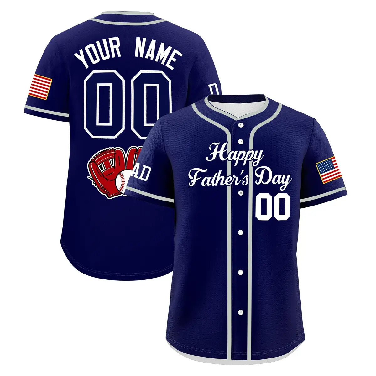 Dark Blue White Father's Day Classic Baseball Jersey