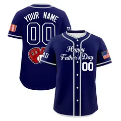 Dark Blue White Father's Day Classic Baseball Jersey