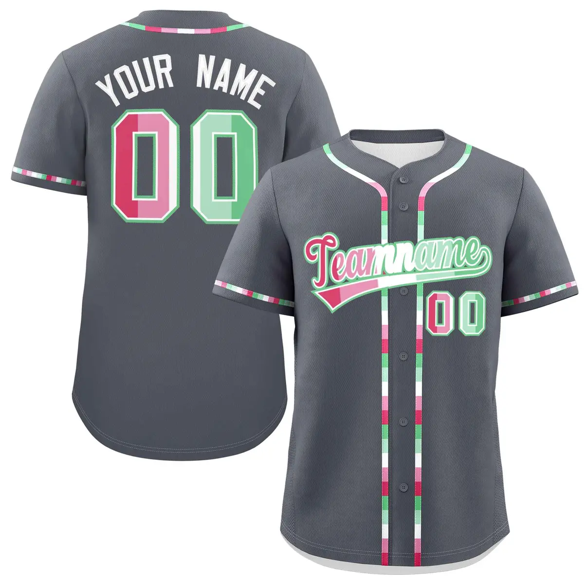 Dark Gray Abrosexual Pride Month Baseball Jersey