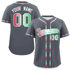 Dark Gray Abrosexual Pride Month Baseball Jersey 1