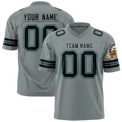 Dark Gray Black Classic Authentic Football Jersey 1