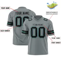 Dark Gray Black Classic Authentic Football Jersey 2
