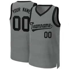 Dark Gray Black Classic Basketball Jersey