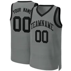 Dark Gray Black Classic Basketball Jersey 1