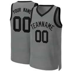 Dark Gray Black Classic Basketball Jersey