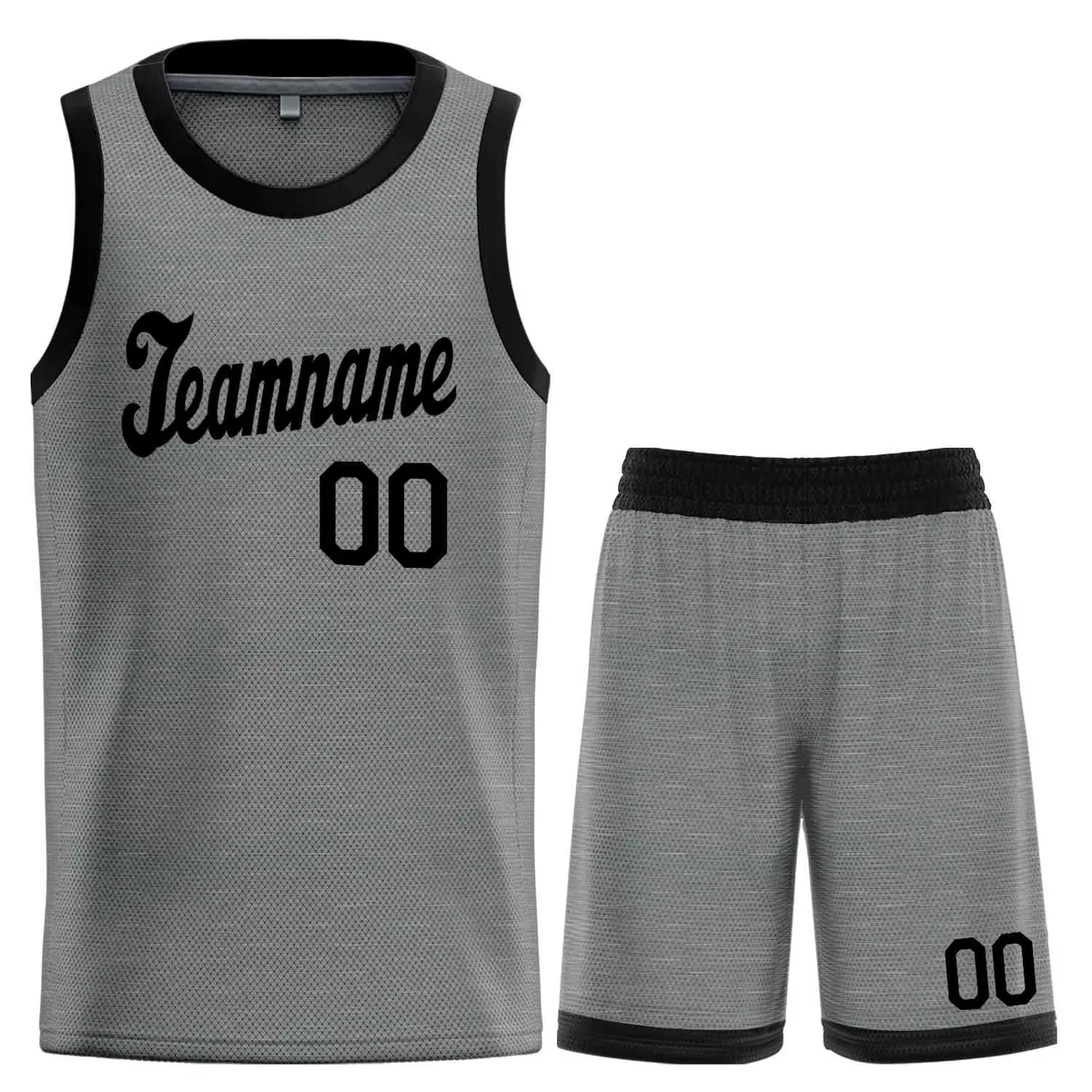 Dark Gray Black Classic Basketball Uniform Jersey