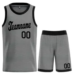 Dark Gray Black Classic Basketball Uniform Jersey