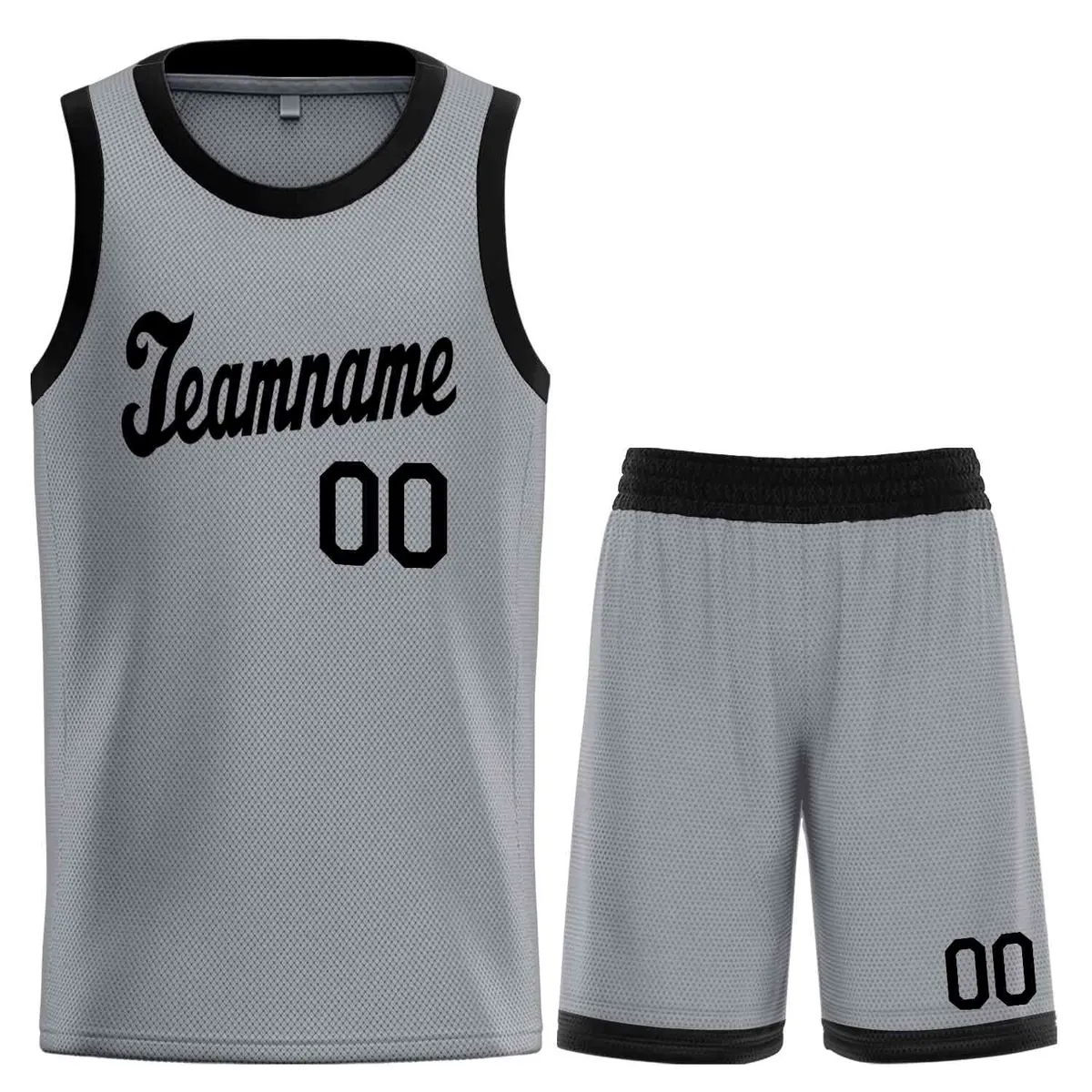 Dark Gray Black Classic Basketball Uniform Jersey
