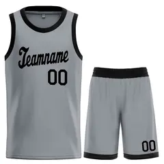 Dark Gray Black Classic Basketball Uniform Jersey
