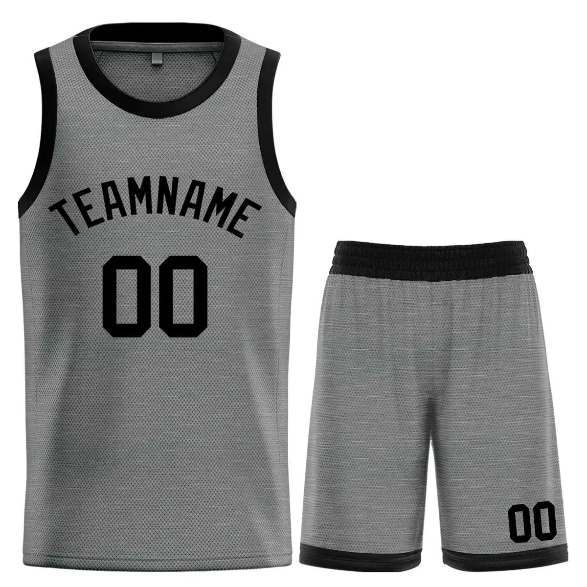 Dark Gray Black Classic Bull Sets Basketball Jersey