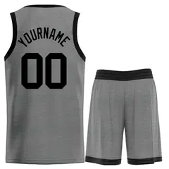 Dark Gray Black Classic Bull Sets Basketball Jersey 2