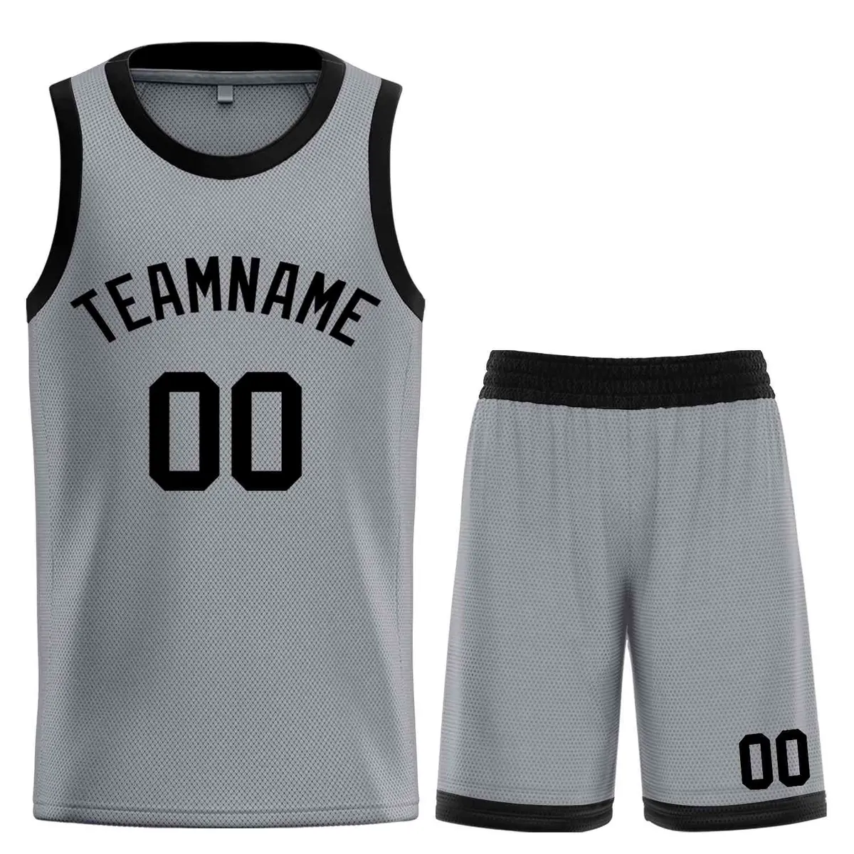 Dark Gray Black Classic Bull Sets Basketball Jersey