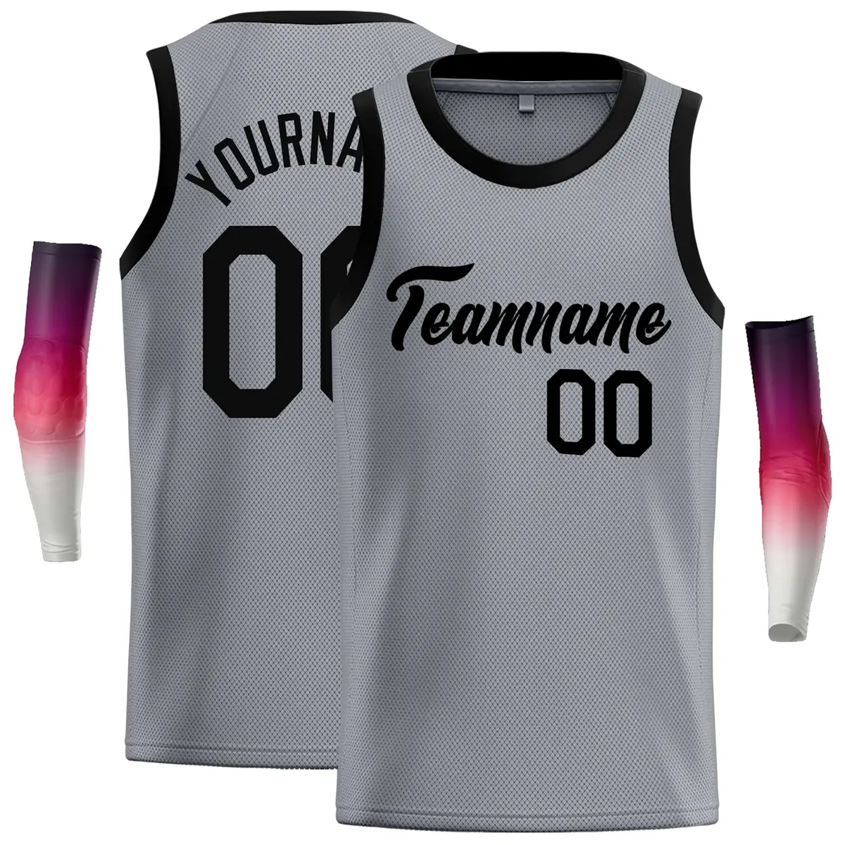 Dark Gray Black Classic Casual Basketball Jersey