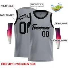 Dark Gray Black Classic Casual Basketball Jersey 2