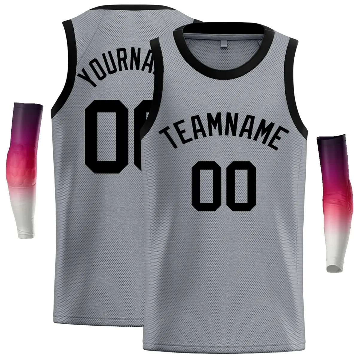 Dark Gray Black Classic Casual Basketball Jersey