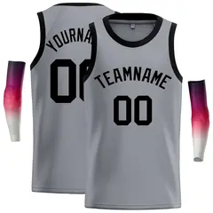 Dark Gray Black Classic Casual Basketball Jersey 1