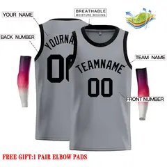 Dark Gray Black Classic Casual Basketball Jersey 2
